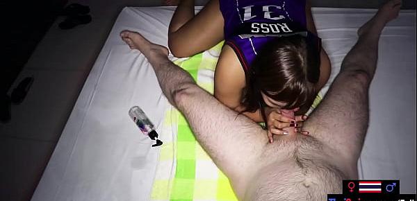  Big round butt Thai amateur cutie body massage with happy ending sex